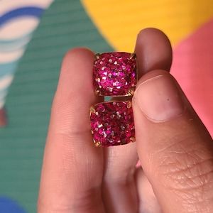 Kate Spade Hot Pink Glitter Earrings